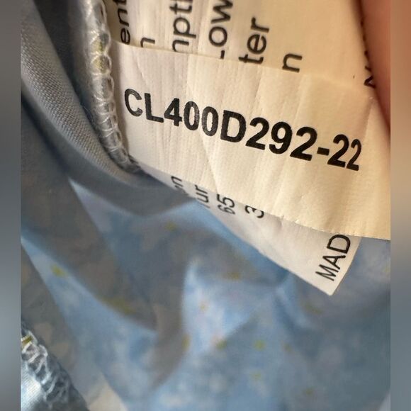 Eliza James Kids Blue Floral Sleeveless Dress with Ruffle Collar - Size 6 - Picture 6 of 7